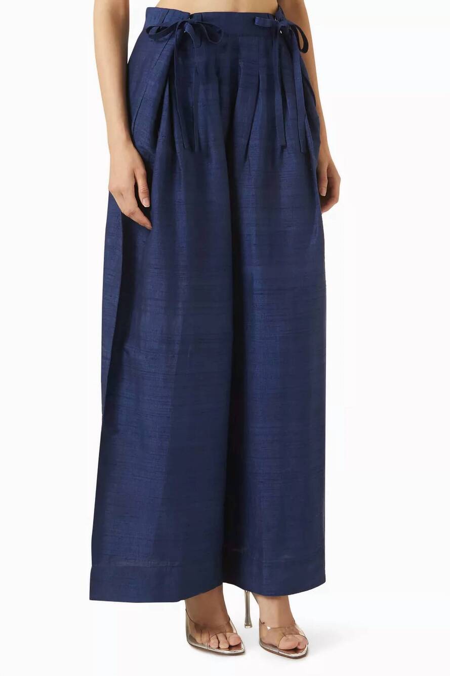 NEW CONIGLIO banyan pleated snap pant in midnight sky